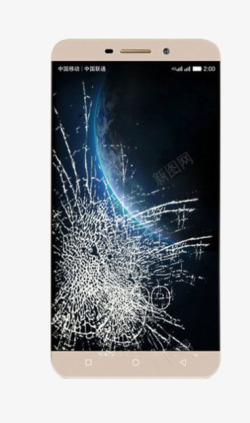 碎裂屏双卡手机碎屏高清图片