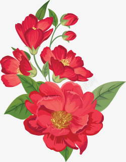 红色盛开的鲜花素材