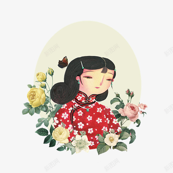 国民旗袍女人png免抠素材_88icon https://88icon.com 女人 民国旗袍 穿着旗袍的女人 穿着红色旗袍 穿着花旗袍的女人 花旗袍 鲜花