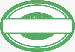 绿色椭圆标题框素材