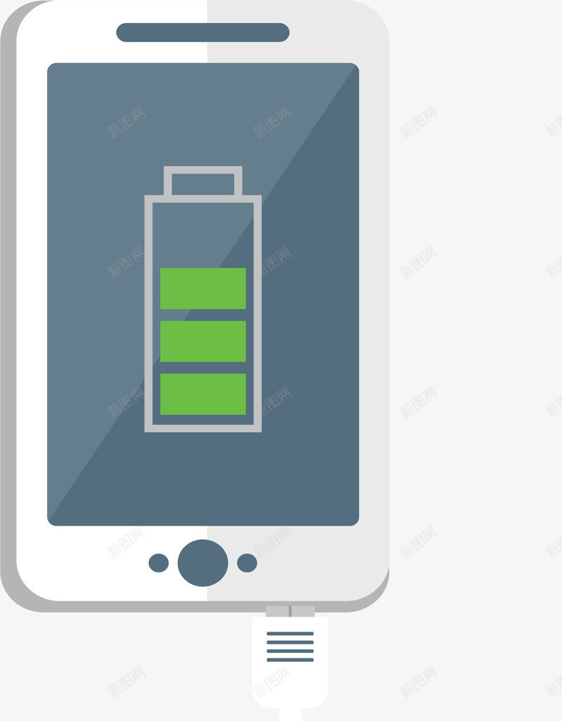 手机充电中png免抠素材_88icon https://88icon.com 充电 充电器 关机充电 手机充电 矢量素材