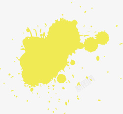 黄色喷绘元素素材