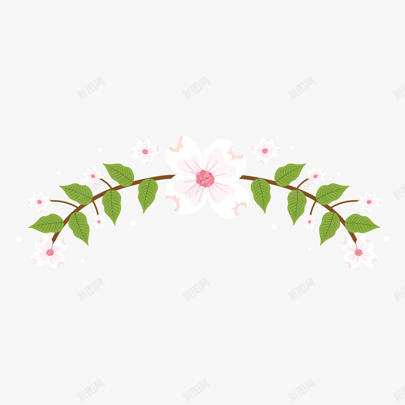 母亲节粉色花朵装饰插画矢量图ai免抠素材_88icon https://88icon.com 卡通花朵 卡通鲜花 插画 母亲节 粉色 花朵装饰 花边 矢量图