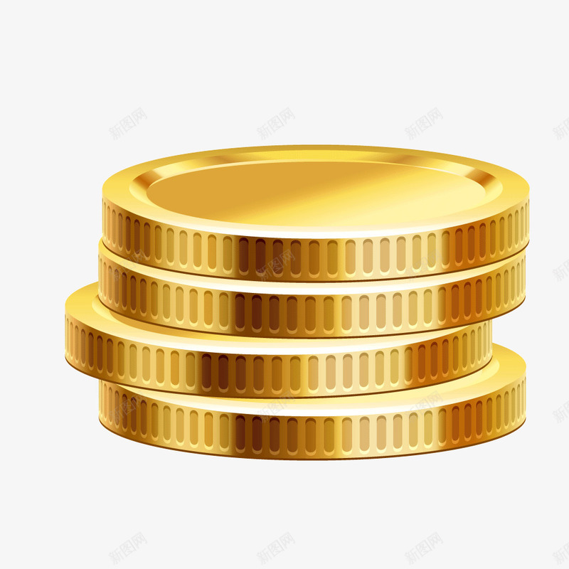 金色钱币质感逼真矢量图ai免抠素材_88icon https://88icon.com 质感 质感金色 逼真 金色 钱币 矢量图