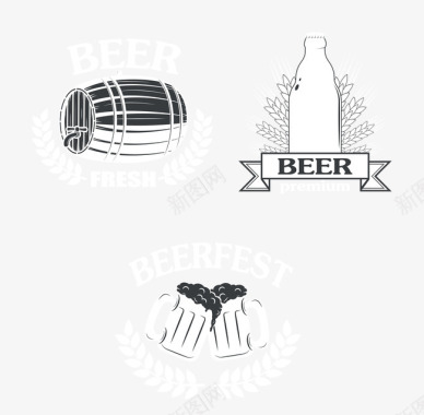 小包装酒瓶时尚啤酒图标标签图标