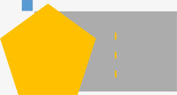 黄色五边形标题栏素材