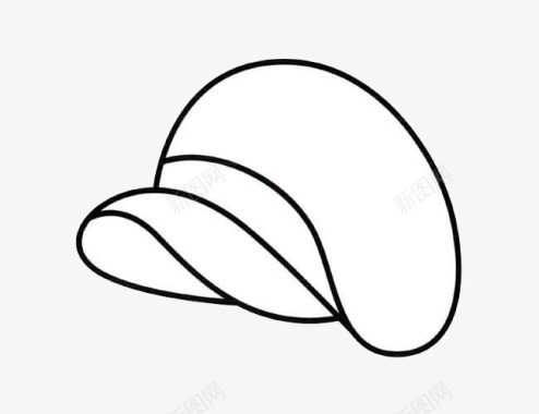 简单帽子物品简笔画图案图标图标