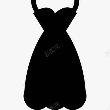 性感女穿黑衣服的形状图标图标