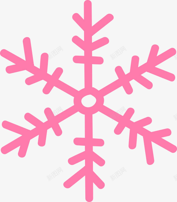 雪花形状png免抠素材_88icon https://88icon.com 卡通 粉色 雪花 雪花装饰图案