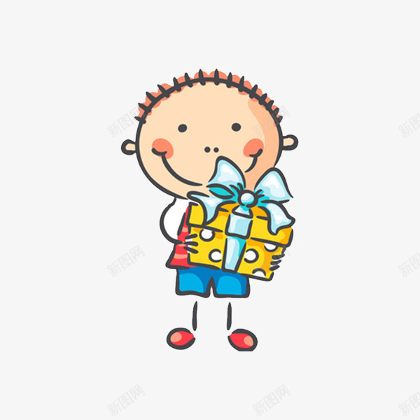 卡通拿着礼物的孩子png免抠素材_88icon https://88icon.com 人物设计 儿童节 卡通 孩子 手绘 礼物 节日