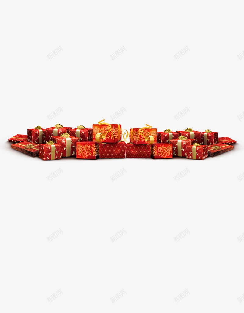 一堆礼物盒png免抠素材_88icon https://88icon.com 文字装饰 盒子 礼物 红色盒子 节日装饰
