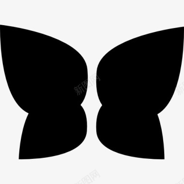 花洒顶视图蝴蝶翅膀形状的磨图标图标