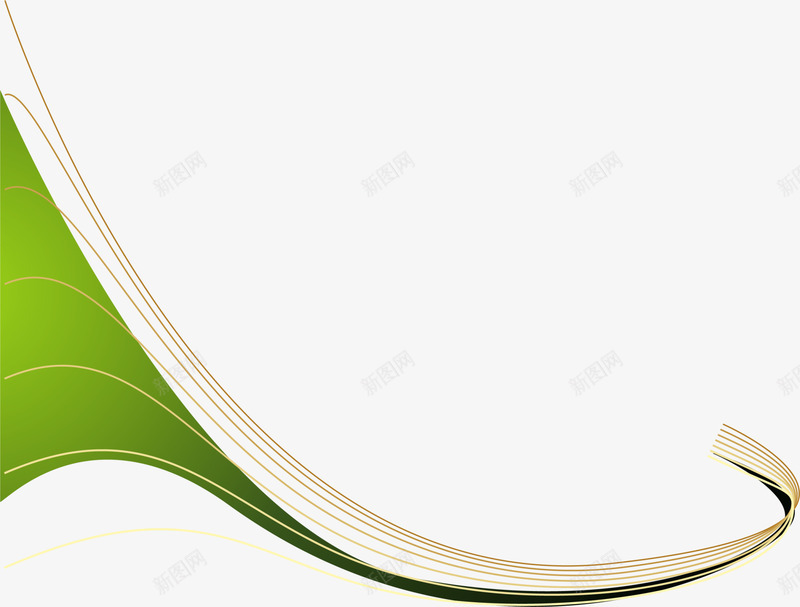 绿色简约曲线png免抠素材_88icon https://88icon.com 弧形曲线 清新线条 线条纹理 绿色曲线 装饰图案 边框纹理
