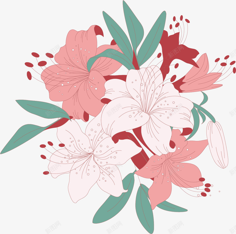 姹紫嫣红的杜鹃花矢量图ai免抠素材_88icon https://88icon.com 卡通杜鹃花 卡通风格 姹紫嫣红 杜鹃花 矢量图 矢量杜鹃花 花朵