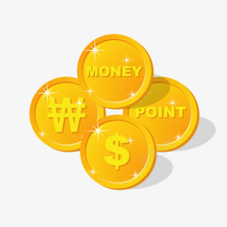 购买力金色金币高清图片