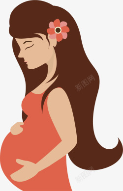 怀孕母亲母亲节大肚子妈妈高清图片