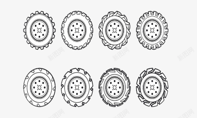 轮胎花纹形状圆形图标图标
