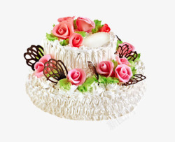 蛋糕插插满鲜花的蛋糕高清图片