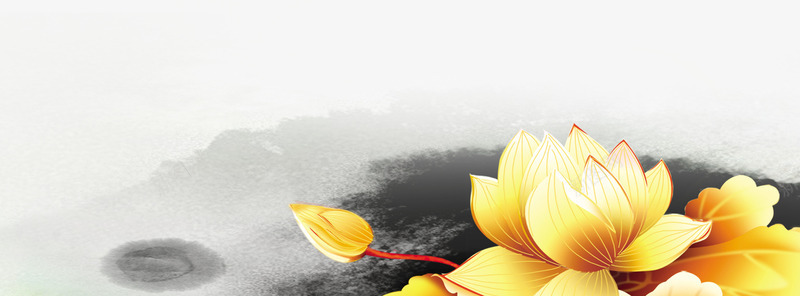 金色荷花png免抠素材_88icon https://88icon.com 中国风 中秋节装饰 水墨画 荷花 金色 鲜花