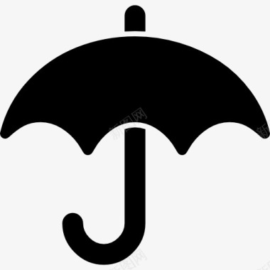 伞黑色的剪影图标图标