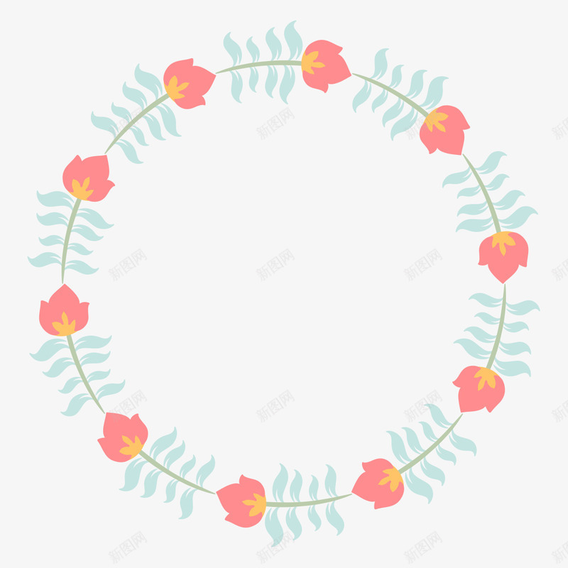 手绘水彩红色花朵花环png免抠素材_88icon https://88icon.com 手绘 手绘水彩红色花朵花环 水彩 红色 花朵 花环