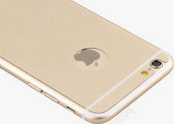 手绘金色苹果手机背面素材