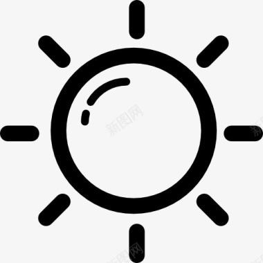 勾勒轮廓太阳的轮廓图标图标