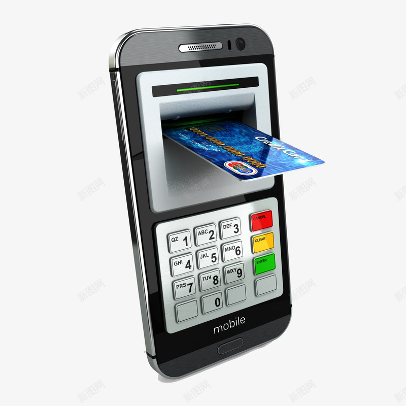 手机银行png免抠素材_88icon https://88icon.com 在线支付 手机 手机刷卡 网银 网银购物 银行卡