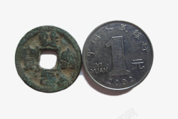 古老的钱币片素材