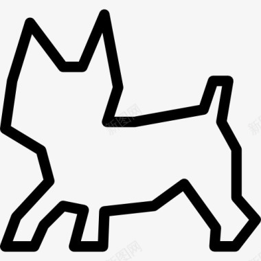 狗轮廓小狗小宠物狗的形状图标图标