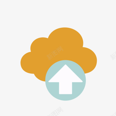 云朵卡通装饰科技云同步图标图标
