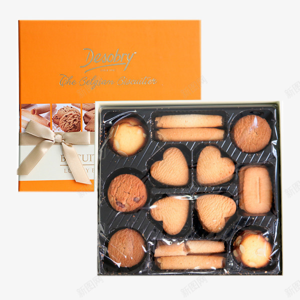 进口多种形状饼干png免抠素材_88icon https://88icon.com 产品实物 心形饼干 饼干礼盒 黄色包装