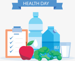 世界卫生日贺卡卫生日健康饮食习惯矢量图高清图片