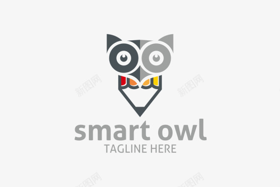 简约房子猫头鹰的logo矢量图图标图标