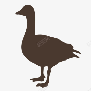动物王国手绘鸭子矢量图图标图标