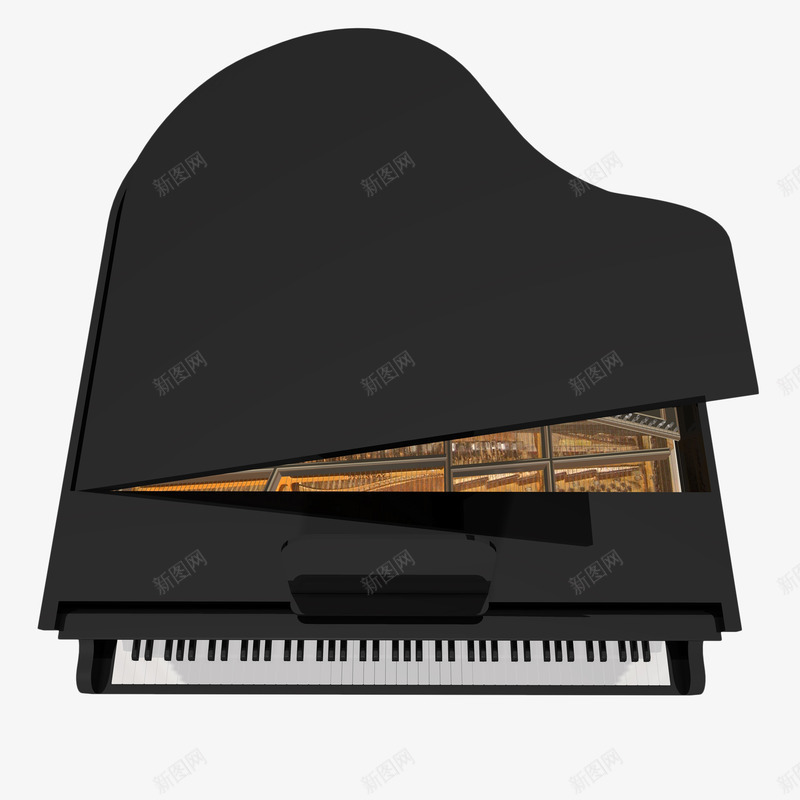 手绘黑色大钢琴png免抠素材_88icon https://88icon.com 乐器 俯视 填色练习 琴键 钢琴 音乐 黑白钢琴键 黑色手绘