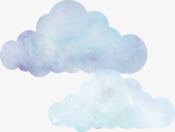手绘水彩绘画云朵素材