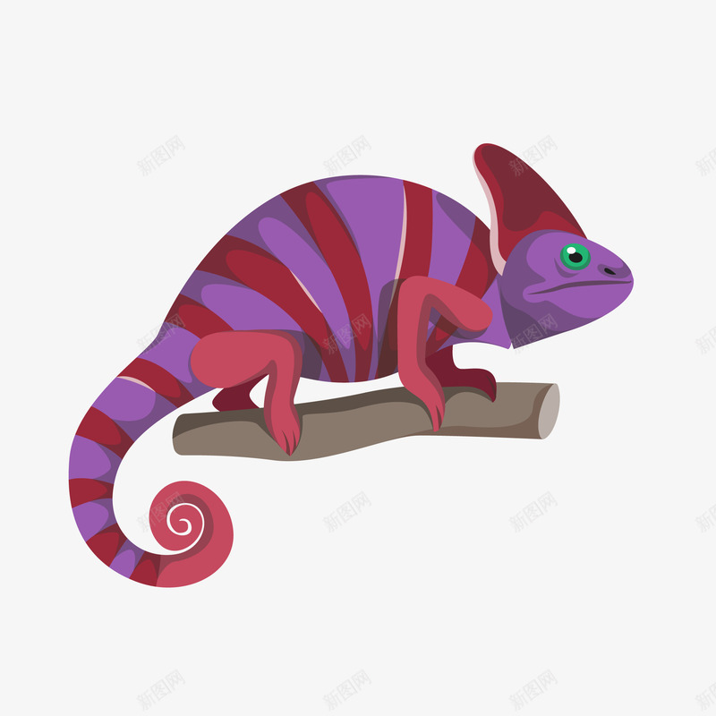 卡通变色龙矢量图ai免抠素材_88icon https://88icon.com PNG图 PNG图下载 创意卡通 动物插图 卡通 卡通插图 变色龙 插图 矢量图