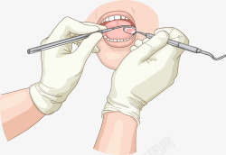 牙医口腔检查素材