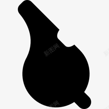 黑色橄榄果哨子的黑色剪影图标图标
