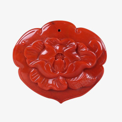 红色牡丹花形状南红玛瑙素材