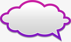 粉色云朵对话框素材
