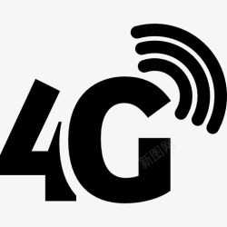 4G数据4G手机连接符号图标高清图片