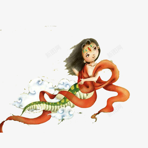 古代中国风格神话png免抠素材_88icon https://88icon.com 女娲 女娲补天 故事 补天