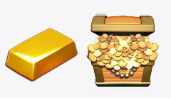 黄金金融金条宝箱素材
