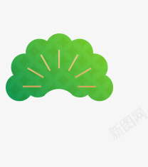 植物绿色小清新扇形花形状png免抠素材_88icon https://88icon.com 形状 扇形 植物 清新 绿色