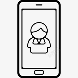 web界面展示用户或联系人的象征在手机屏幕图标高清图片