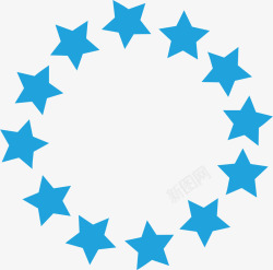 五角星圆圈虚线圆元素素材
