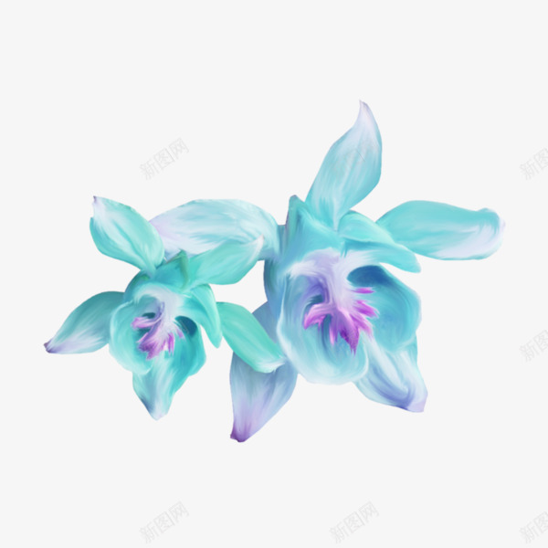 绿色鸢尾花png免抠素材_88icon https://88icon.com 手绘 漂浮 绿色 鲜花 鸢尾花