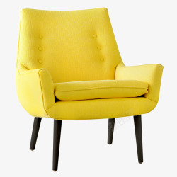 欧式风格黄色休闲座椅素材